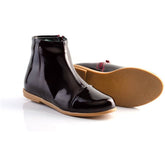 Bella Leather Ankle Boots - Burgundy